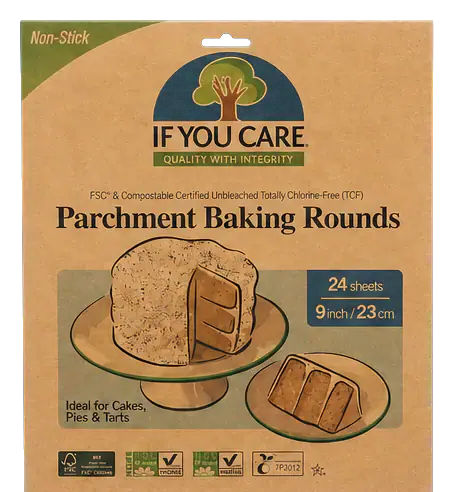 If You Care 9-Inch Unbleached Parchment Rounds, 24 Count