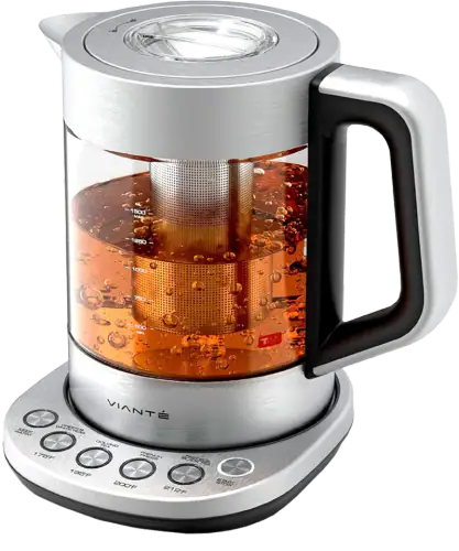 Vianté Alba Tea Kettle with Infuser — Silver, 1.5 L