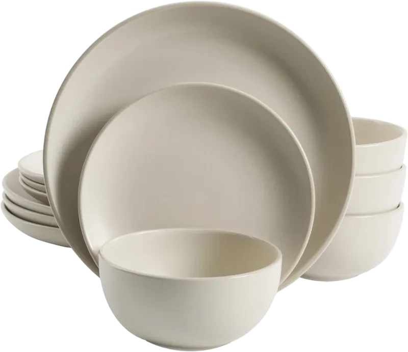Gibson Home Rockaway 12-Piece Stoneware Dinnerware Set