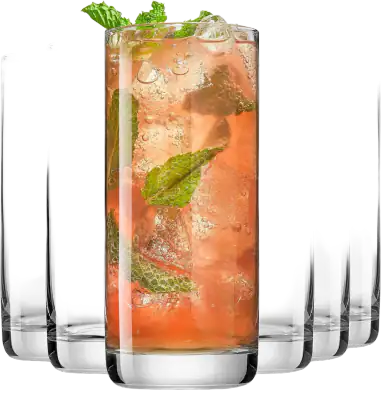 JoyJolt Faye 13 oz Highball Glasses, 6 pc