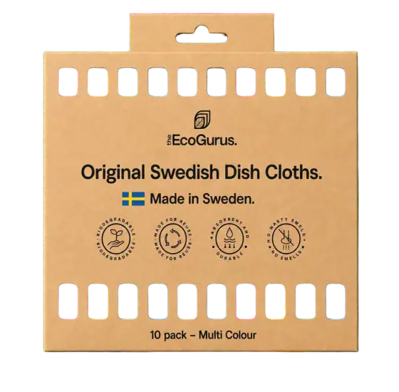 The EcoGurus Swedish Dishcloths, Cellulose & Cotton (Made in Sweden)
