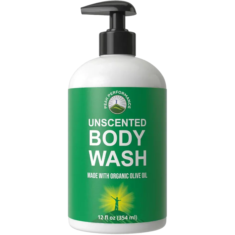 Peak Performance Pure Unscented Body Wash (Organic Ingredients)