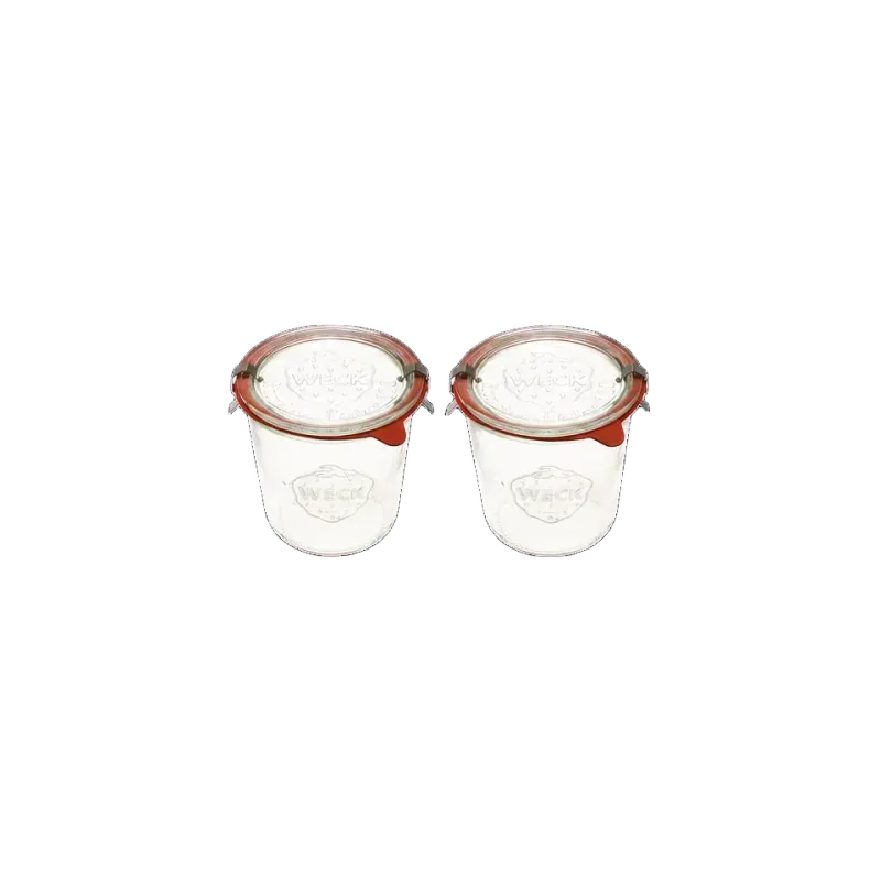 WECK 742 0.5 Liter Mold Jars with Glass Lids, Set of 2