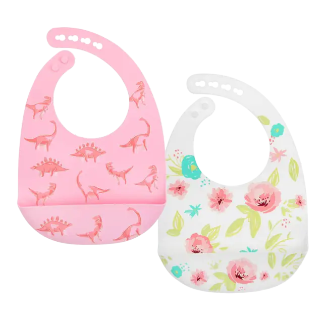 Nuby Silicone Baby Bib with Food Catcher