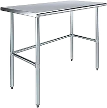 AmGood Stainless Steel Work Table Open Base