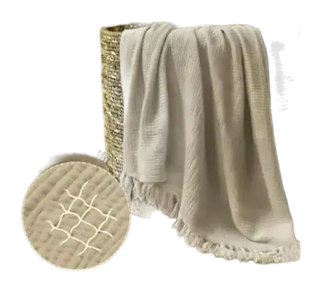 KyraHome Organic Cotton Muslin Blanket