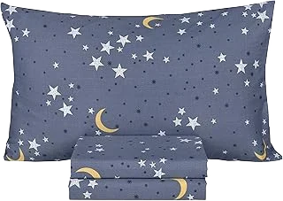 Scientific Sleep Cotton Twin Sheets — Moon & Stars