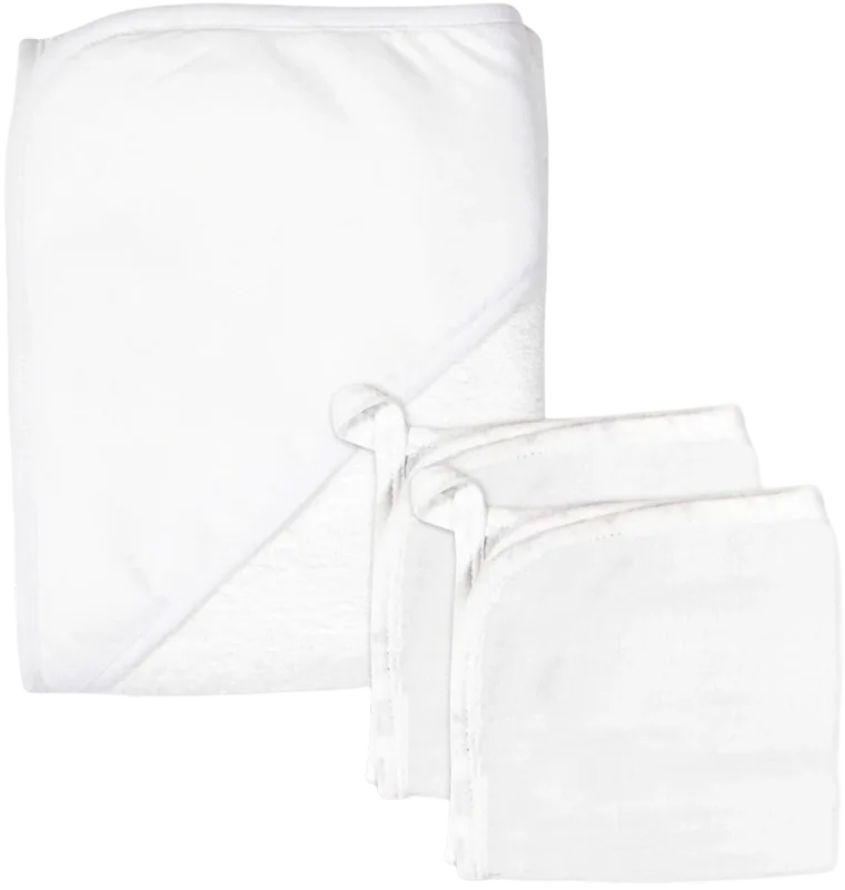 HonestBaby Organic Cotton Hooded Towel & Washcloth Set (3-Piece)