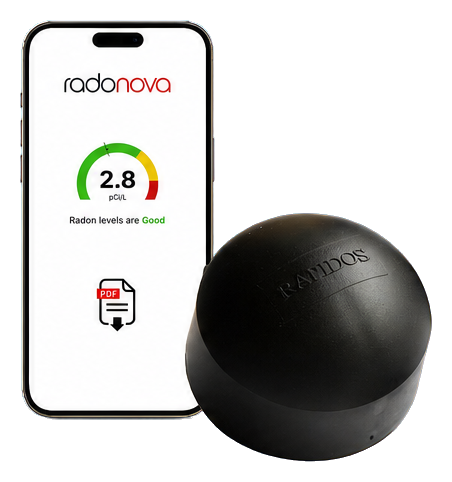 Radonova Rapidos Short-Term Alpha-Track Radon Test Kit