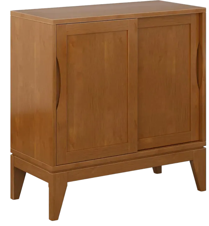 SIMPLIHOME Harper Solid Hardwood Storage Cabinet