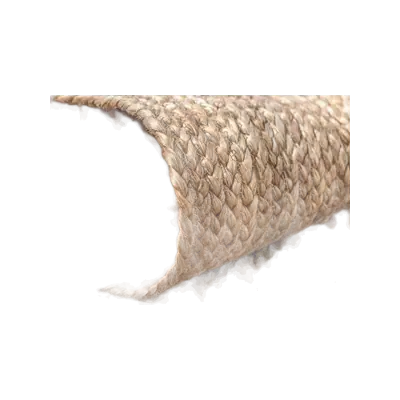 The Knitted Co. Hand-Woven Braided Jute Area Rug
