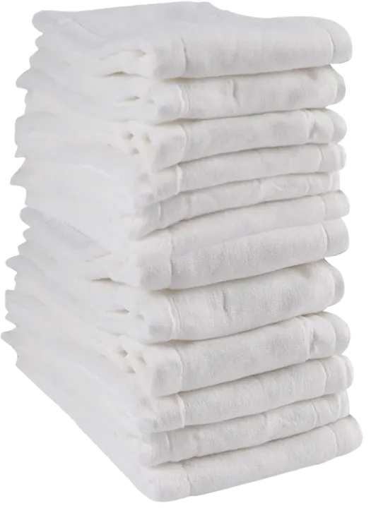 Fasoar Unbleached Cotton 3-Ply Twill Prefold Cloth Diapers