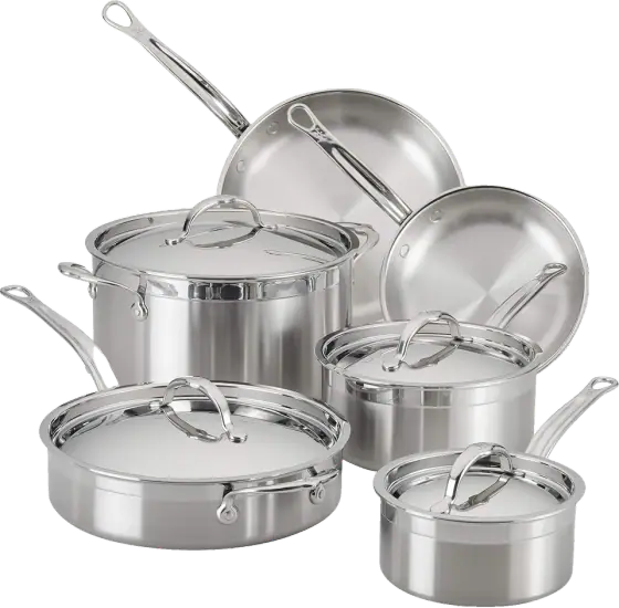 Hestan ProBond Forged Stainless Steel 10-Piece Cookware Set