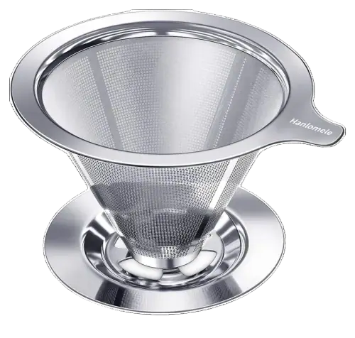 Hanlomele Stainless Steel Pour Over Dripper — 1–2 Cups