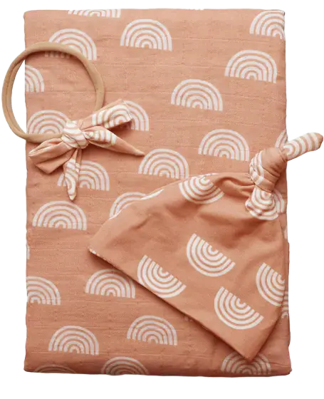 Miaoberry Organic Cotton Muslin Swaddle Blanket Set