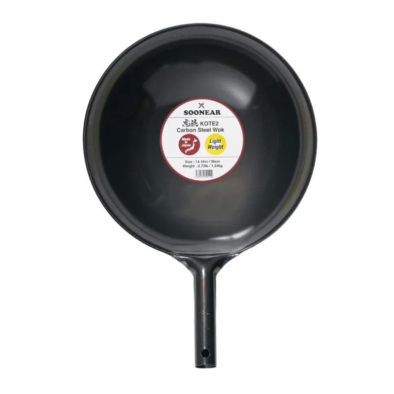 Soonear Lightweight Carbon Steel Wok (13-inch)
