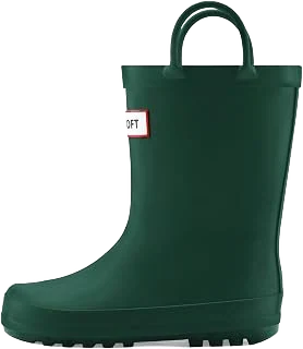 mysoft Natural-Rubber Rain Boots — Pure Green, Size 12