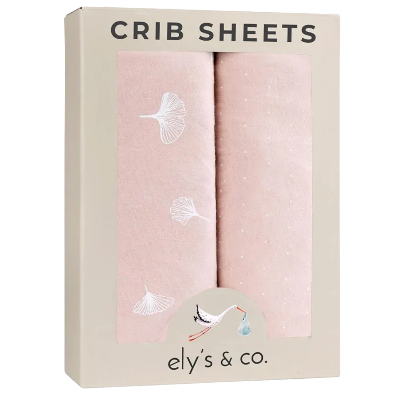 Ely's & Co. Combed Jersey Cotton Fitted Crib Sheet (2-Pack)