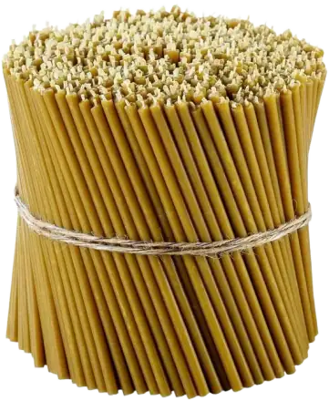 Pure Beeswax Thin Taper Candles, Honey-Scented