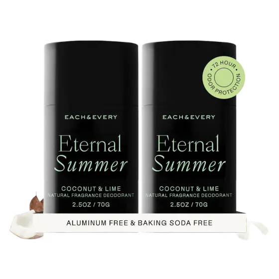 Each & Every Natural Deodorant, 2-Pack - Coconut & Lime