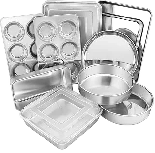 E-far 12-Piece Stainless Steel Bakeware Set