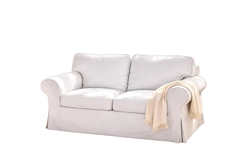 Custom Slipcover Replacement Ektorp Loveseat Cover, White