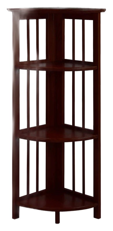 Casual Home Mission Solid Wood Folding Corner Bookcase