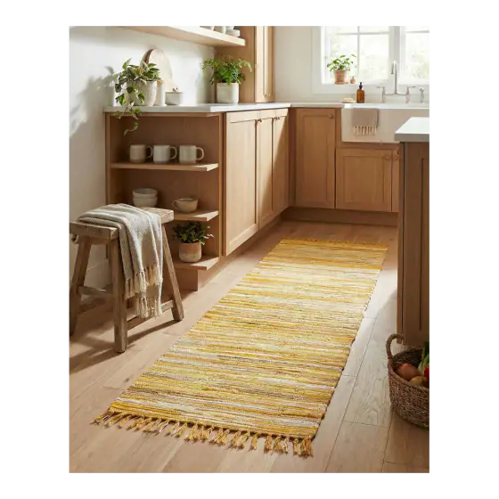 Rugs.com Chindi Cotton Collection Runner Rug