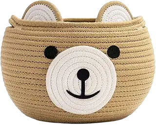 CherryNow Cotton Rope Bear Basket — Brown