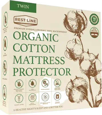 Organic Cotton Waterproof Mattress Protector — Twin