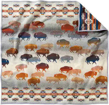 Pendleton Jacquard Wool Throw, Large 64" x 64"