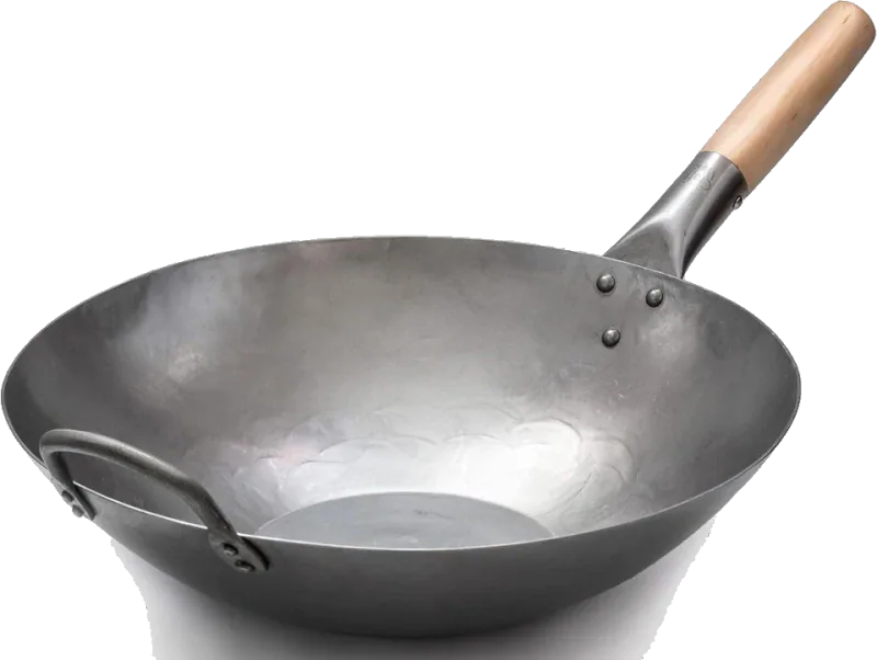 Craft Wok 14-Inch Hand-Hammered Carbon Steel Pow Wok — Flat Bottom