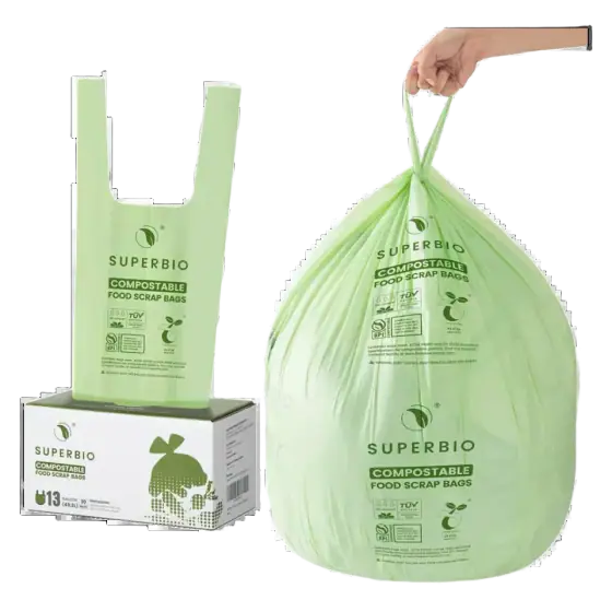 SUPERBIO 13 Gallon Compostable Kitchen Waste Bags