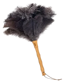 Aldwin Gray Ostrich Feather Duster, 16 Inch