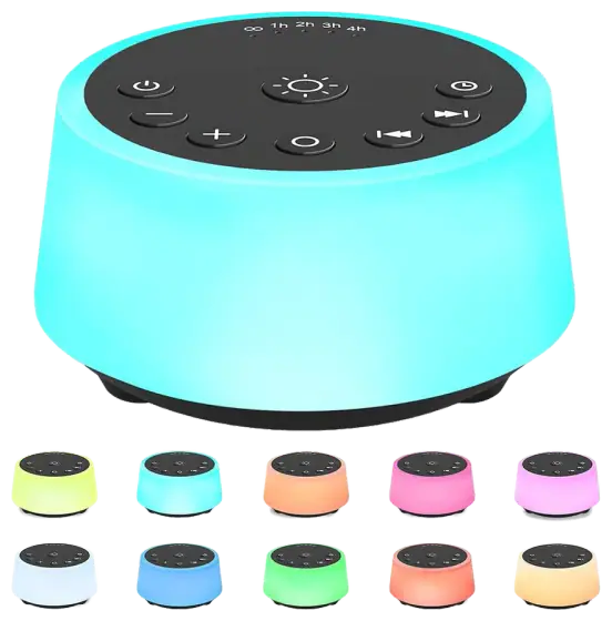 Color Noise 25-Sound Machine with Night Light, Black