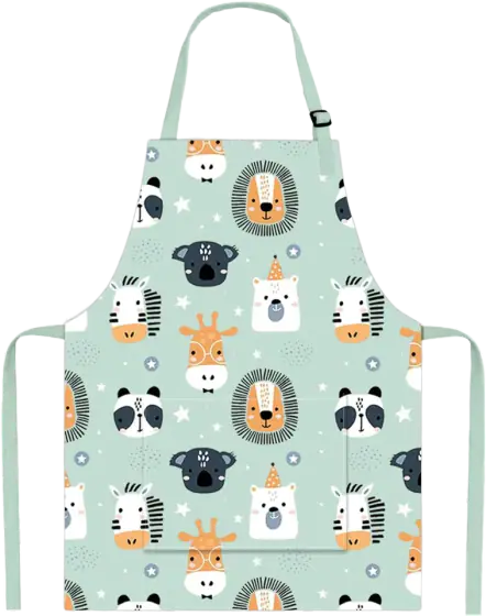Pipoobear Cotton Kids Chef Apron with Front Pocket
