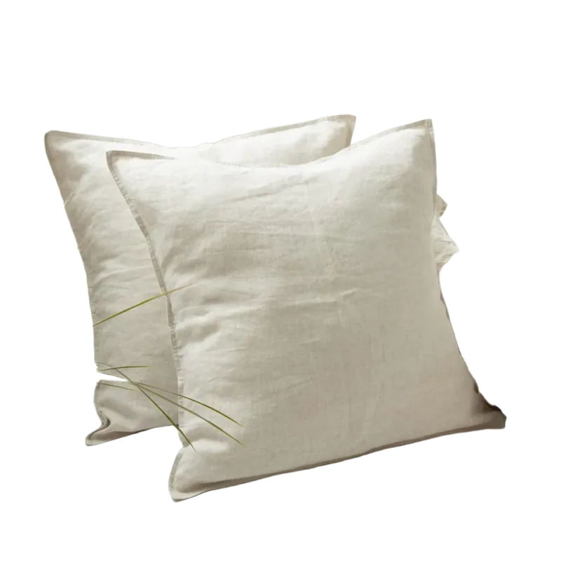 Simple&Opulence Washed Linen Euro Sham Covers