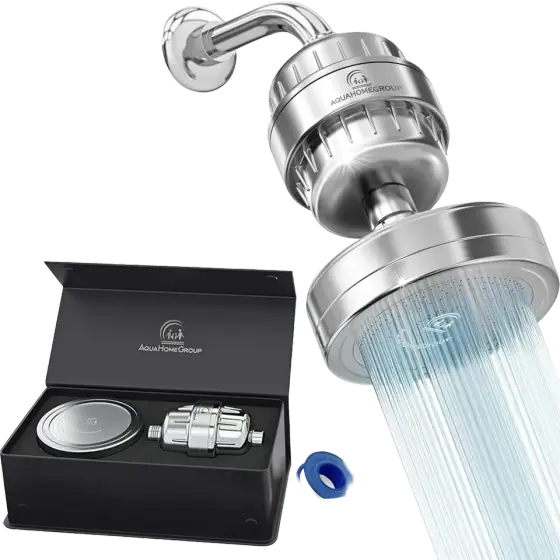 AquaHomeGroup - Filtered Shower Head & 20 Stage Shower