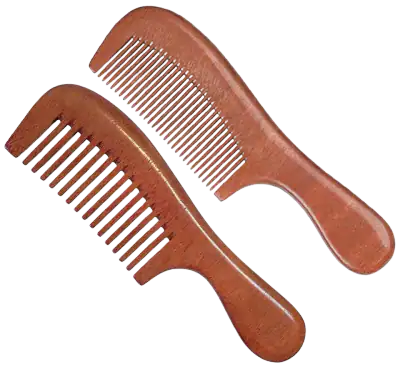 Morsafe Sandalwood Wide- and Fine-Tooth Comb Set