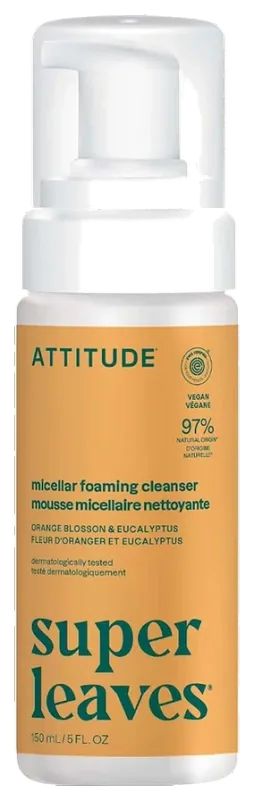 ATTITUDE Micellar Foaming Facial Cleanser — Orange Blossom & Eucalyptus