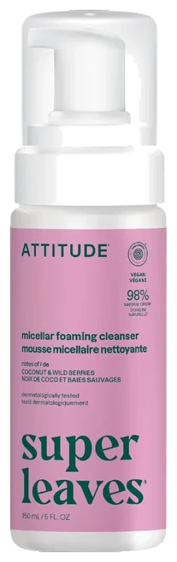 ATTITUDE Micellar Foaming Facial Cleanser — Coconut & Wildberries