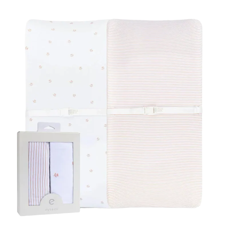 Ely's & Co. Jersey Knit Cotton Changing Pad Cover, 2-Pack