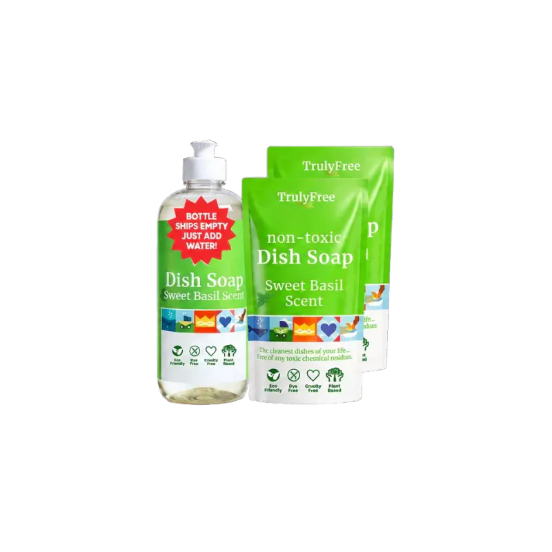 Truly Free Home Sweet Basil Dish Soap Kit, 16 Ounce