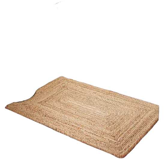Hand Woven Jute Braided Rug, 2x3, Reversible