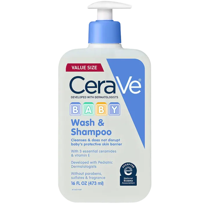 CeraVe Baby Wash & Shampoo, Tear-Free