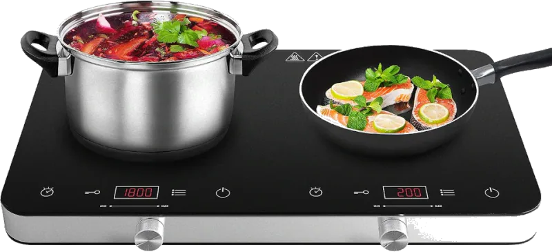 COOKTRON 1800W Double Induction Cooktop
