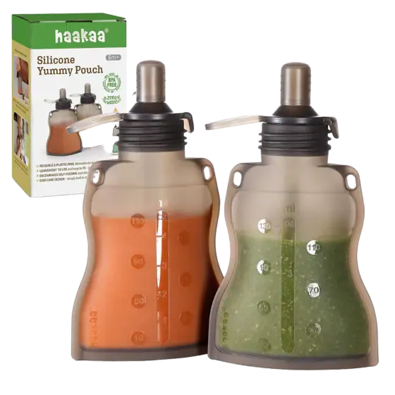 haakaa Yummy Pouch Reusable Silicone Baby Food Pouch