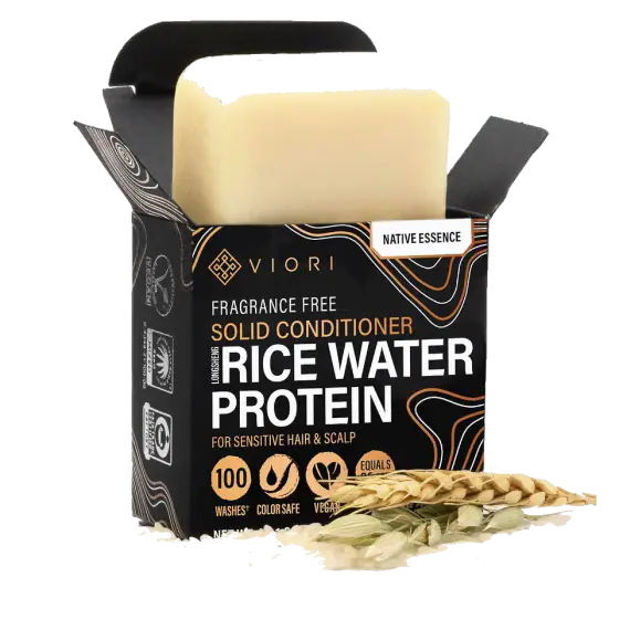 Viori Unscented Conditioner Bar - Rice Water, Native Essence