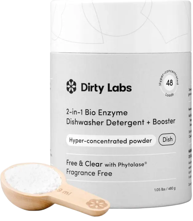 Dirty Labs Bio Enzyme Dishwasher Detergent, Free & Clear