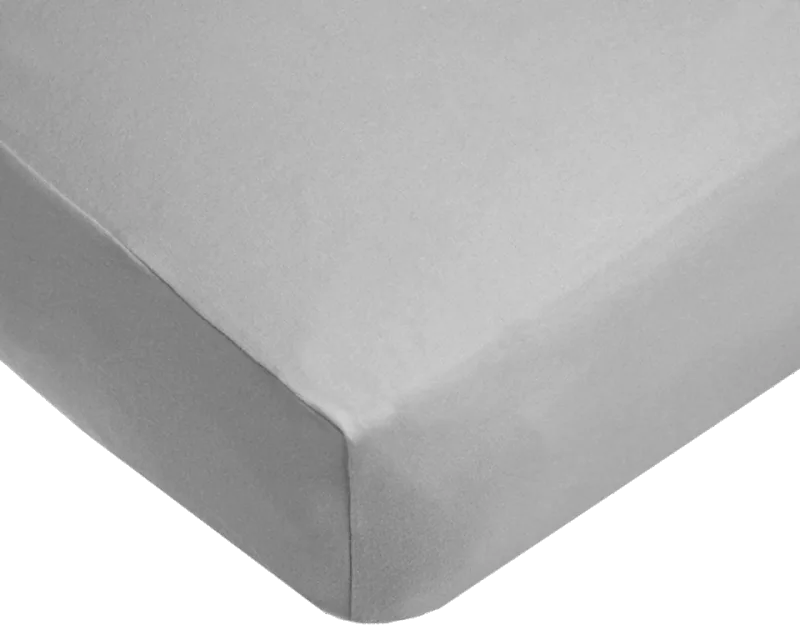 American Baby Company Cotton Fitted Crib Sheet 52x28", Ash Gray